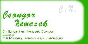 csongor nemcsek business card